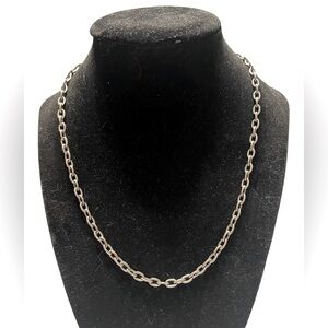 9" Silver Tone Chain Link Necklace. Pre owned